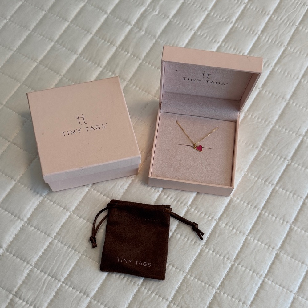Tiny Tags Heart Necklace